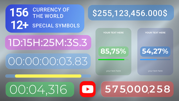 Number Counter Pro Infographics template preview