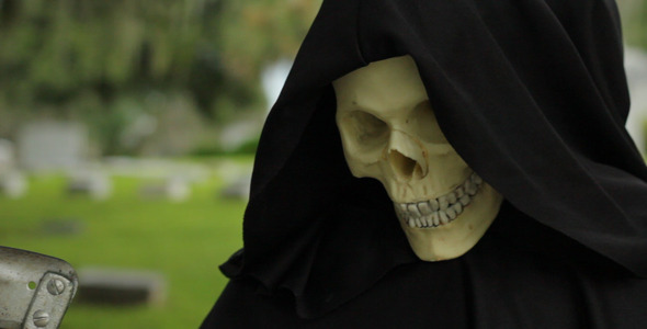 Grim Reaper In Graveyard 3