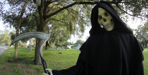 Grim Reaper In Graveyard 4