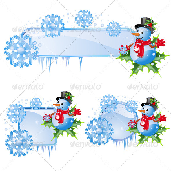 Set from christmas frames