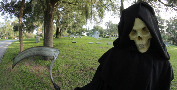 Grim Reaper In Graveyard 5