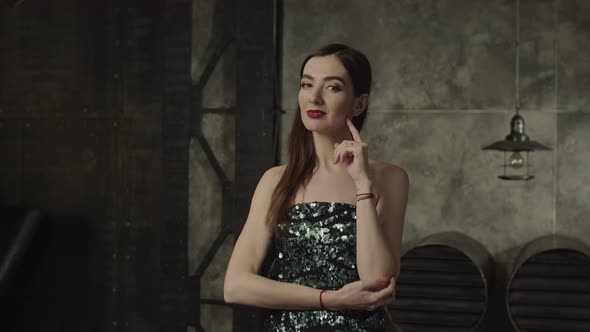 Glamour Stylish Woman Looking Vamp and Allure alt