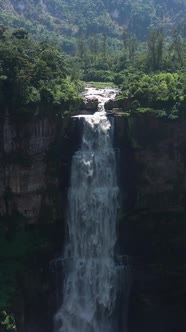 Waterfall Close-up Aerial Vertical View alt