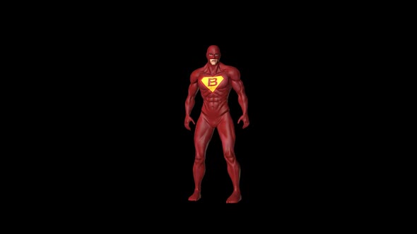 Superhero With Letter B - Looking Cool , Motion Graphics | VideoHive