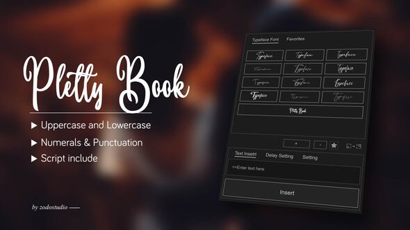 Animated Typeface - Pletty Book Titles template preview