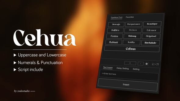 Animated Typeface - Cehua Free Titles template preview