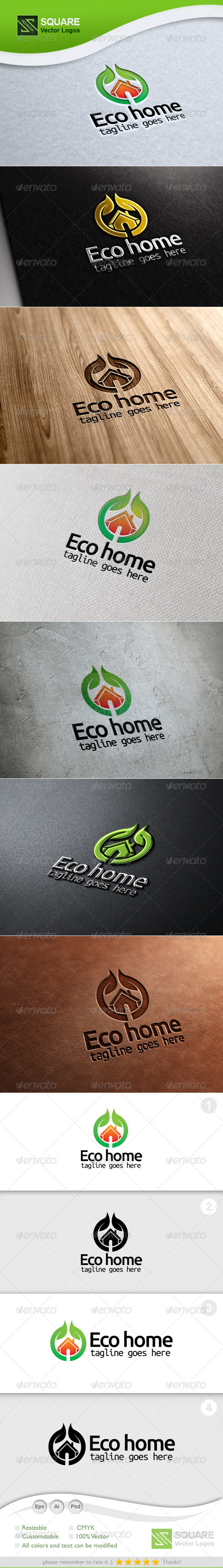 Eco, Home Vector Logo Template - Nature Logo Templates
