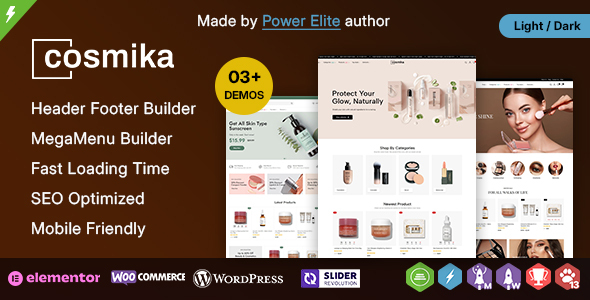 Cosmika – Beauty Cosmetics & Makeup SkinCare WooCommerce WordPress Theme