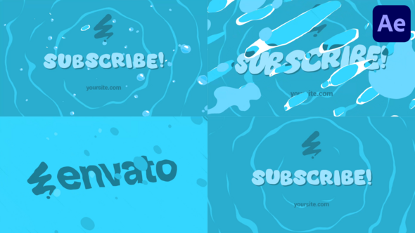 Pool Party Sea Style Logo for After Effects Logo Stings template preview