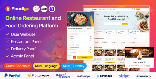 Foodigo – Multi Restaurant and Online Food Ordering System Marketplace