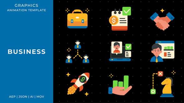 Business graphic animation template | After Effects Elements template preview