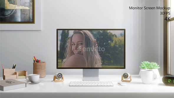 Monitor Screen Mockup Video Displays template preview