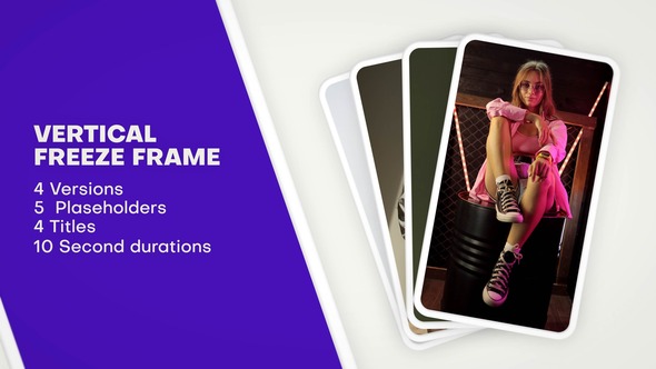 Vertical Freeze Frame Openers template preview