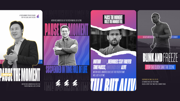 Vertical Freeze Frame Openers template preview