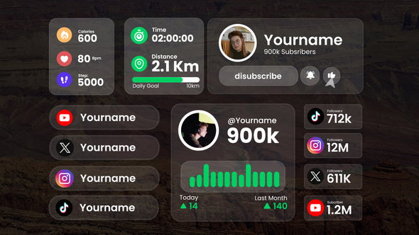 Social Media Infographics Elements template preview