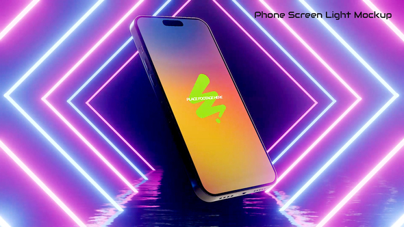 Trendy Vertical Phone Screen Mockup Product Promo template preview