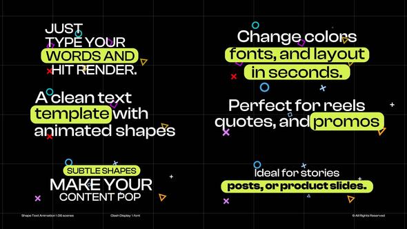 Shape Text Animation  AE Titles template preview