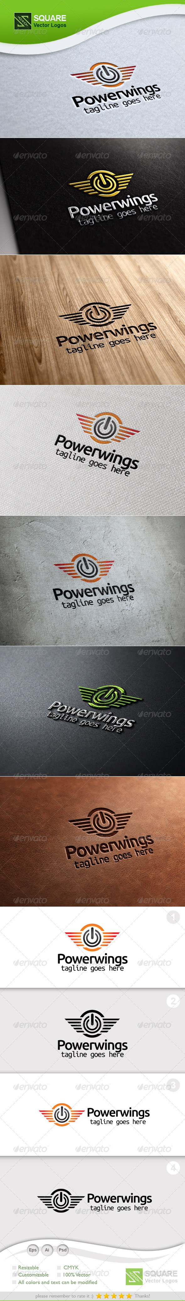 Power, Wings Vector Logo Template - Symbols Logo Templates