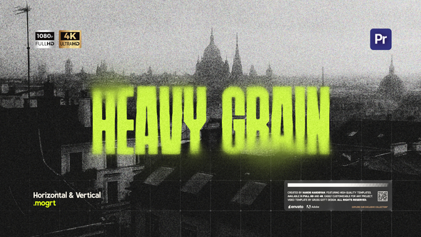 Heavy Grain Premiere Pro template preview