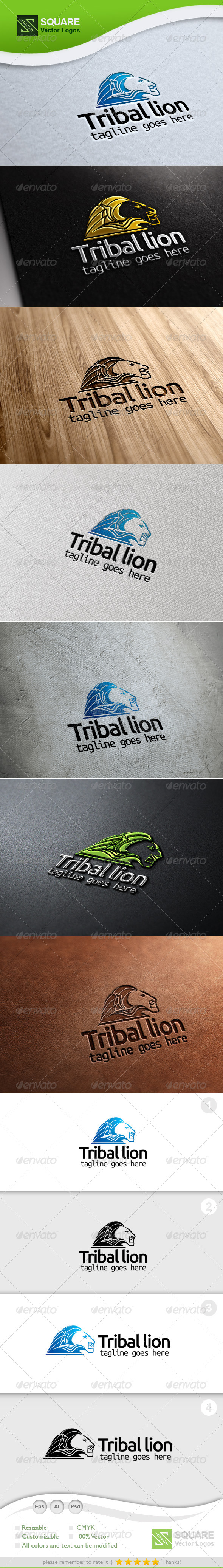 Tribal, Lion Vector Logo Template - Animals Logo Templates