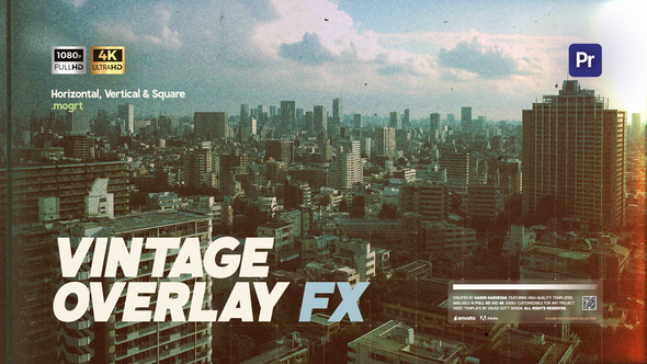 Retro Vintage Effect Premiere Pro template preview