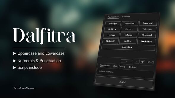 Animated Typeface - Dalfitra Titles template preview