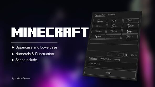 Animated Typeface - Minecraft Fifty Solid Titles template preview