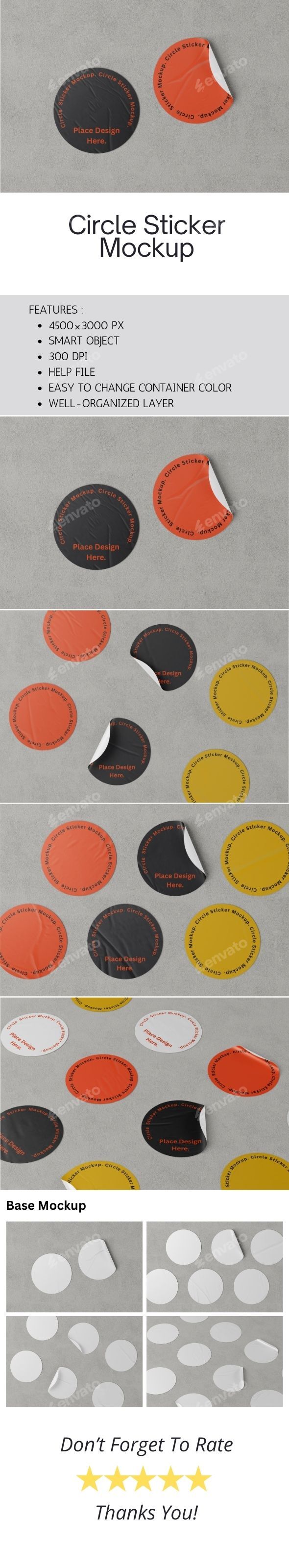 Circle Sticker Mockup