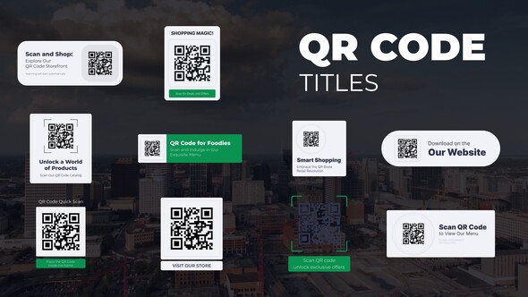 QR Code Titles Elements template preview