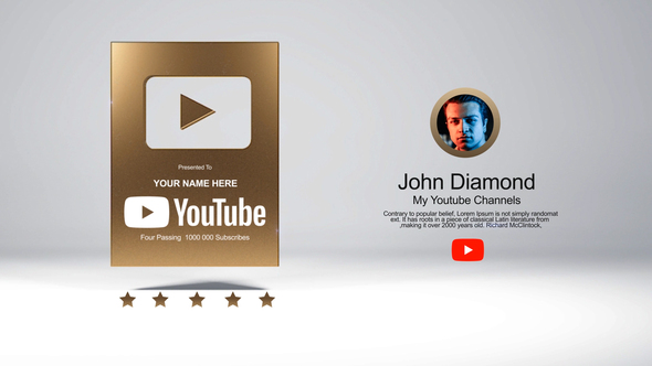 YouTube Creator Reward Product Promo template preview