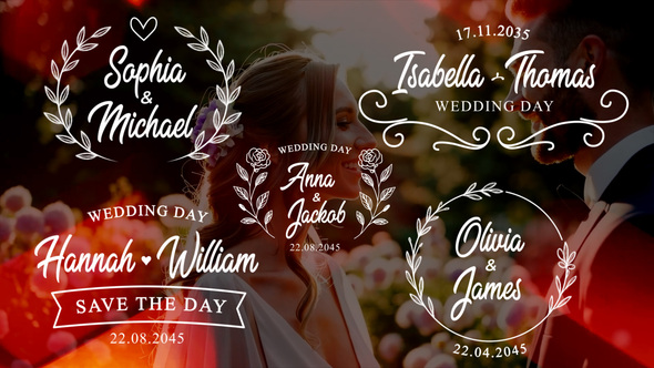 Wedding Titles Pack Titles template preview