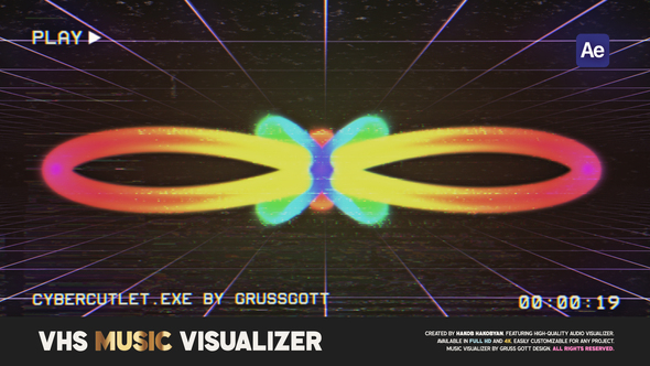 VHS Music Visualizer Elements template preview