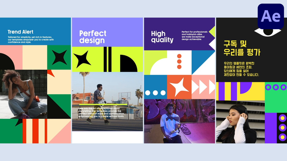 Abstract Shapes Social Media Stories for After Effects Openers template preview