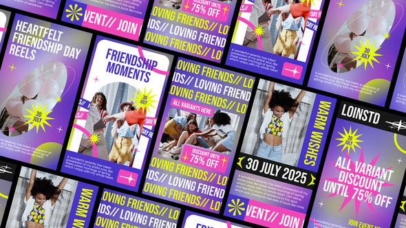 Friendship Day Reels Elements template preview
