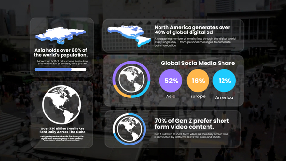 World Maps Infographic Elements template preview