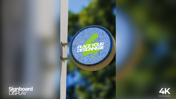 Vertical Signboard Mockup Product Promo template preview