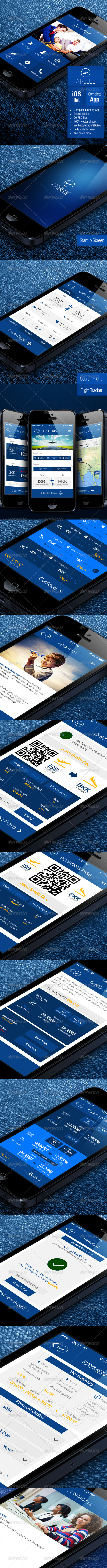 AirBlue - Flight Ticket Booking App - User Interfaces Web Elements