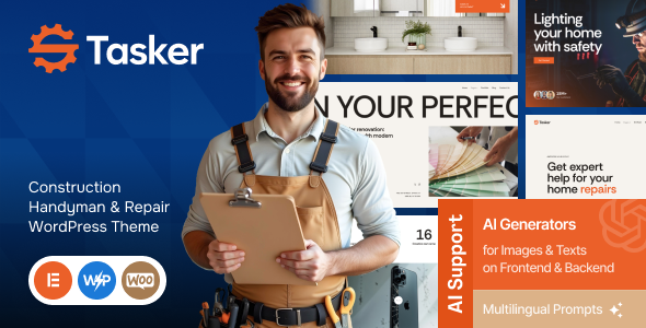 Tasker - Construction Handyman & Repair WordPress Theme by axiomthemes