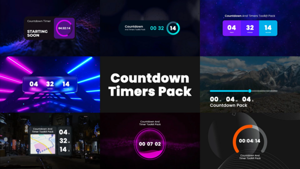 Countdown Timers Video Displays template preview