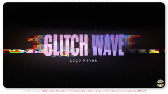 Glitch Wave - Logo Reveal Logo Stings template preview