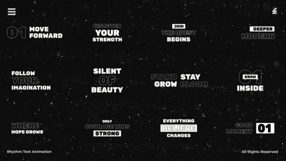 Rhythm Text Animation /Ae Titles template preview