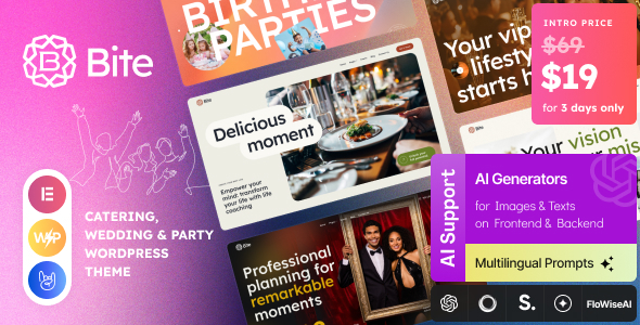 Bite — Catering, Wedding & Party WordPress Theme