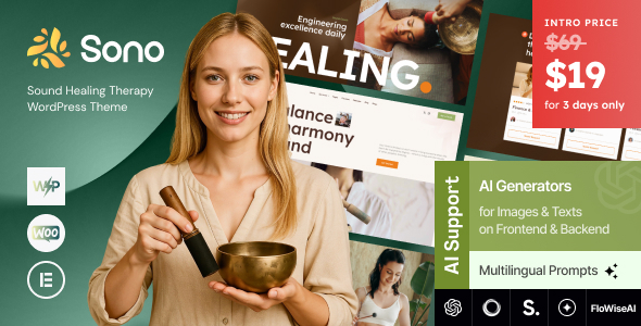 Sono – Sound Healing Therapy WordPress Theme