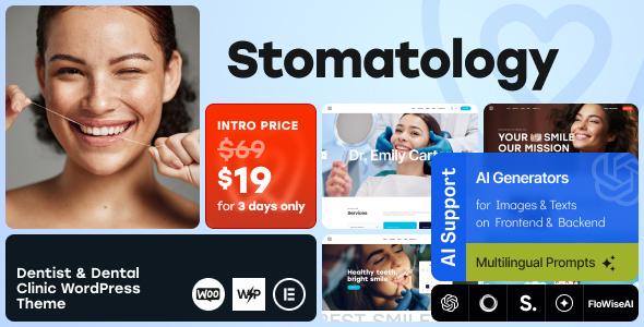 Stomatology – Dentist & Dental Clinic WordPress Theme