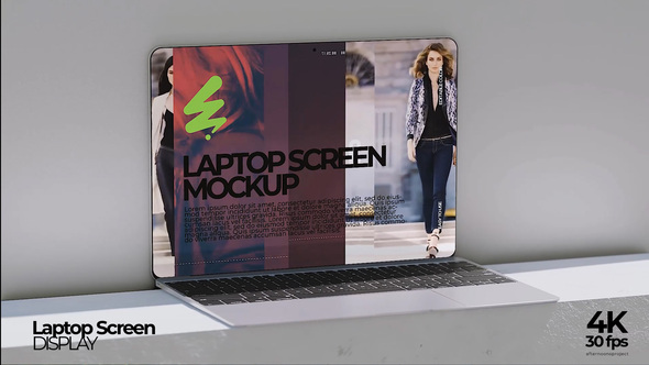 Laptop Screen Mockup Video Displays template preview