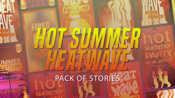 Hot Summer Heatwave Stories Product Promo template preview