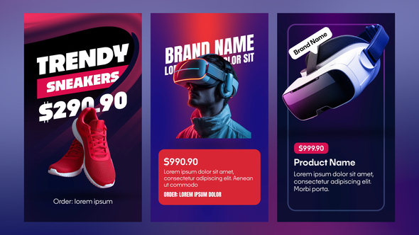 Vertical Product Promo Animations for Social Media Stories Product Promo template preview