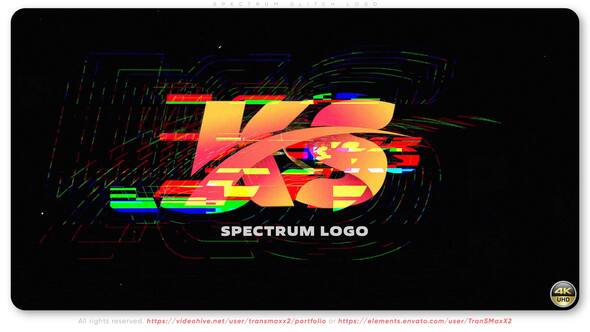 Spectrum Glitch Logo Logo Stings template preview