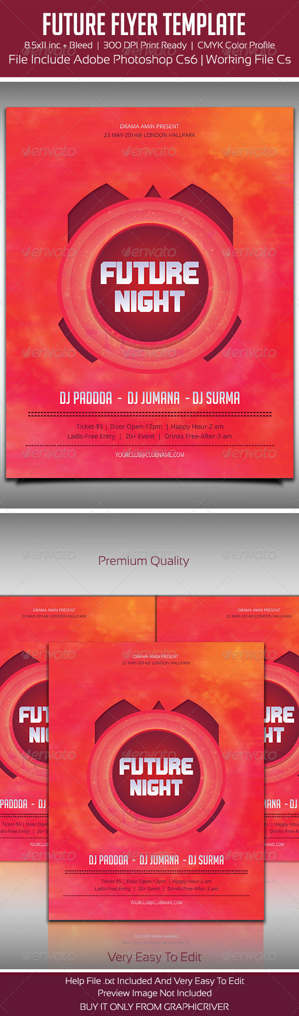 Future Flyer Template - Flyers Print Templates