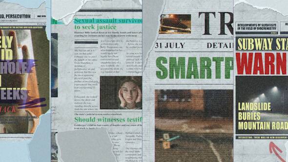 Vertical Newspapers broadcast-packages template preview